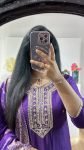 PURPLE HANDWORK KURTI (1)